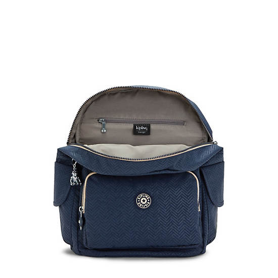 Kipling City Pack Medium Printed Rugzak Blauw | België 1410KO